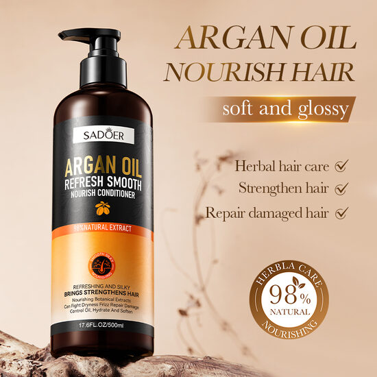 Argan Oil Conditioner 500ml – mīksti, gludi un viegli ķemmējami mati | SADOER